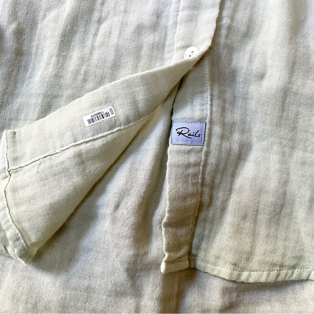 Rails Ellis Button Down Blue Mint Ombre Dip Dye T… - image 4